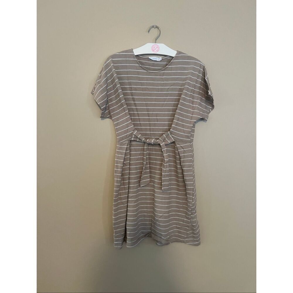 Lush Brown And White Striped Dress Woman’s Size Medium